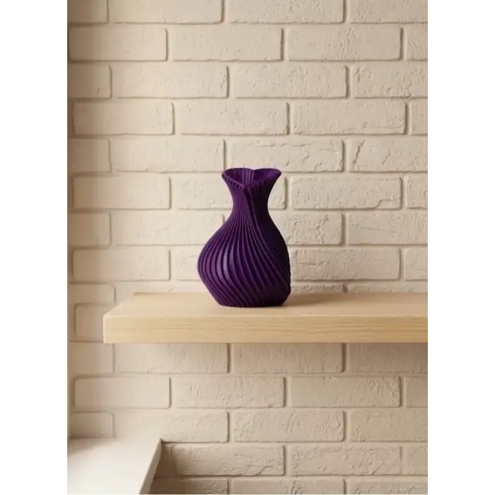 AsilTech 5 cm Mor Kalp Formlu Mini Vazo Modern Mini Dekor Ürünü