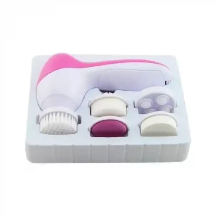 AsilTech 5 iN 1 Pilli Yüz Temizleme,Masaj ve Peeling Fırça seti