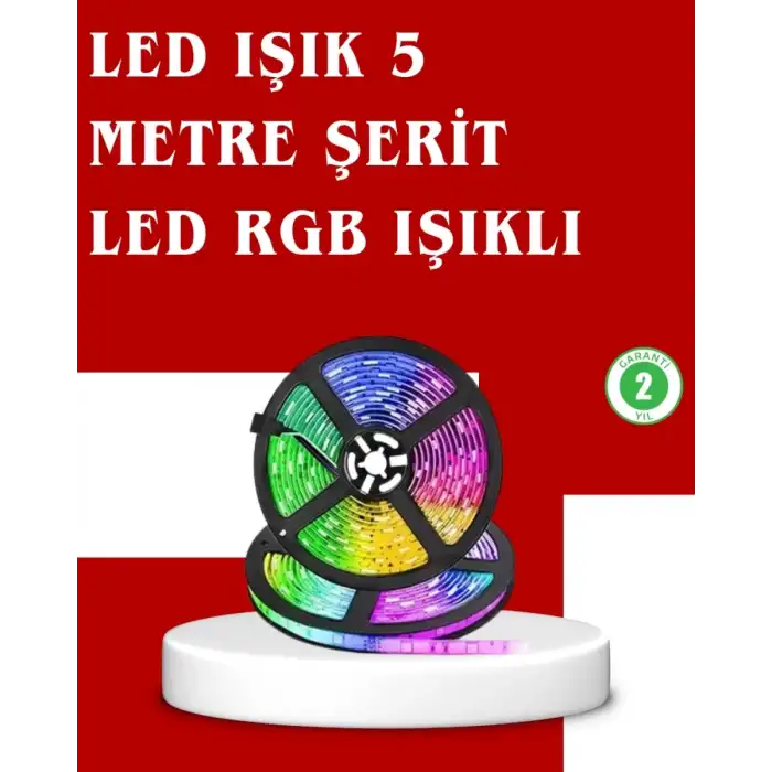 AsilTech 5 Metre Kumandalı RGB Şerit LED Aydınlatma