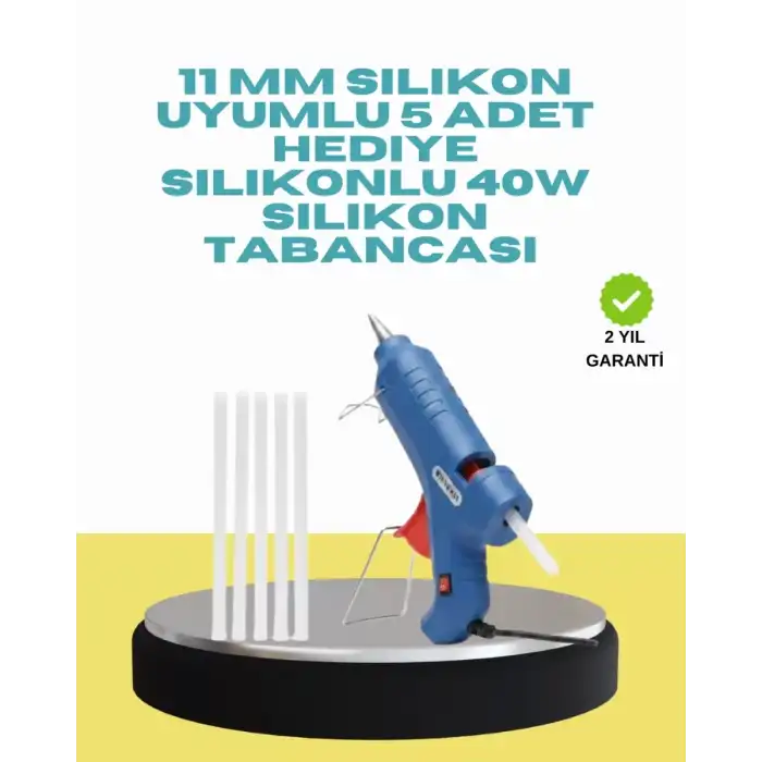 AsilTech 5 Silikon Hediyeli 40W Silikon Tabancası Ev ve Hobi Kullanımı