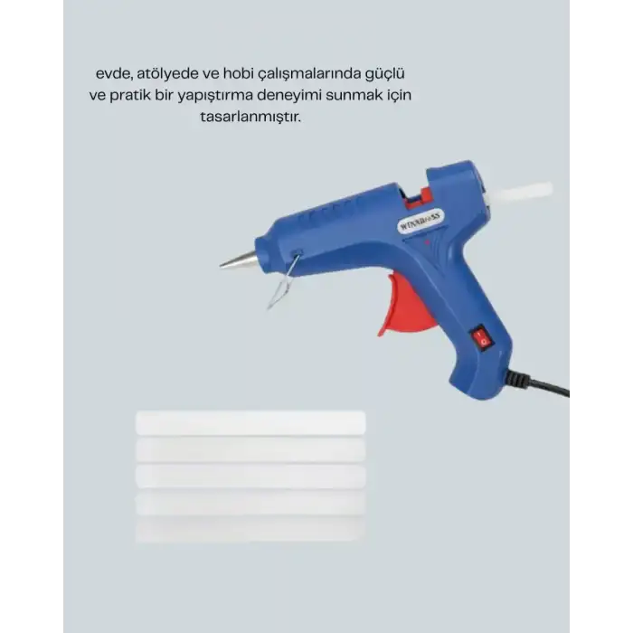 AsilTech 5 Silikon Hediyeli 40W Silikon Tabancası Ev ve Hobi Kullanımı