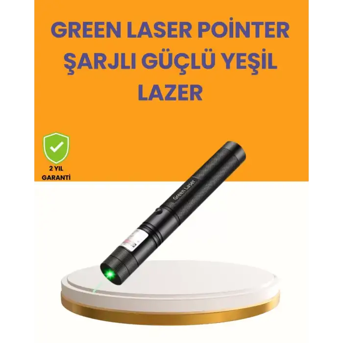 AsilTech 5000mW Yeşil Lazer Pointer Profesyonel Uzun Menzilli