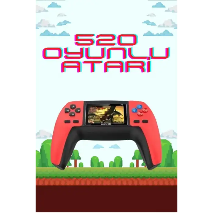 AsilTech 520 Retro Oyunlu El Konsolu Atari Oyun Konsolu Taşınabilir