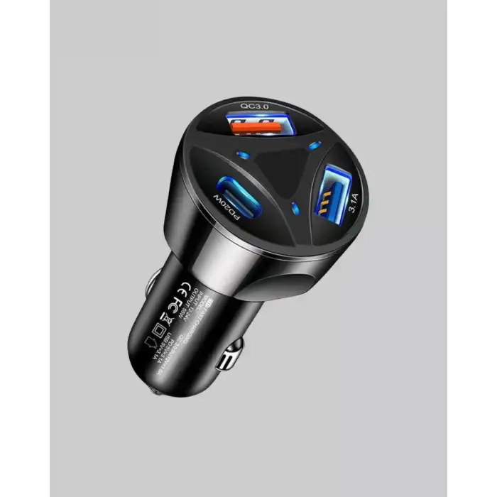 AsilTech 55W Hızlı Araç Şarj Cihazı Quick Charge 3.0 ve PD Destekli