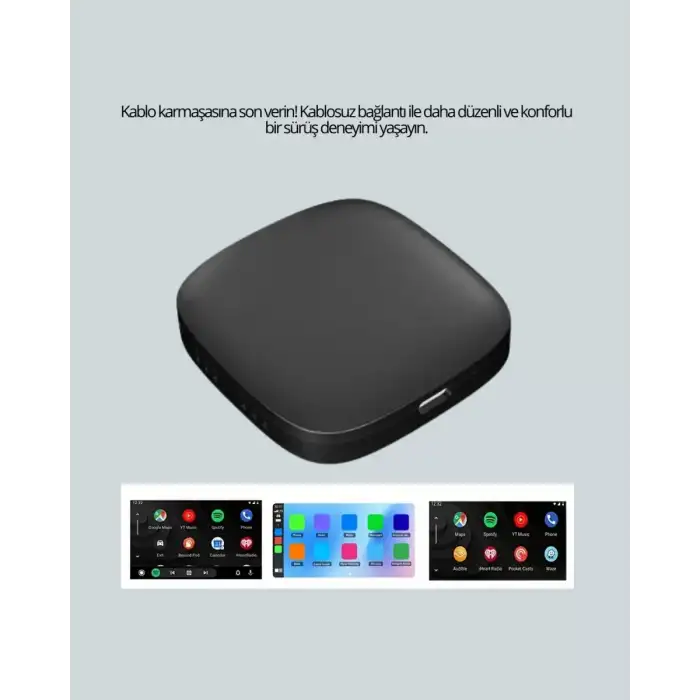 AsilTech 5.8GHz WiFi Destekli Kablosuz Android Auto Dönüştürücü