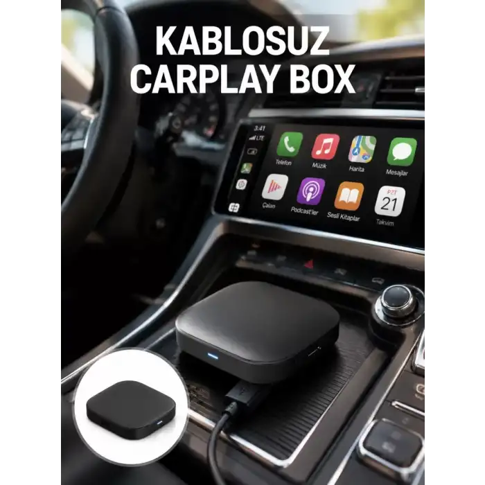 AsilTech 5.8GHz WiFi Destekli Kablosuz Android Auto Dönüştürücü Yeni Nesil