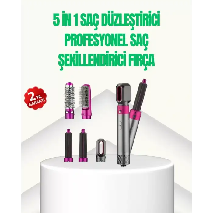 AsilTech 5’i 1 Arada Profesyonel Saç Şekillendirici Tek Cihazla Sınırsız Stil