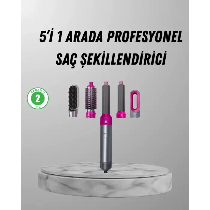 AsilTech 5’i 1 Arada Saç Şekillendirici Set Kuaför Düzeyinde Performans ve Ergonomik Tasarım