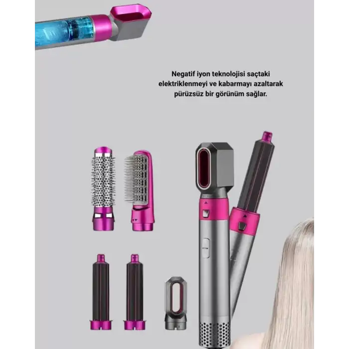 AsilTech 5’i 1 Arada Saç Şekillendirici Set Kuaför Düzeyinde Performans ve Ergonomik Tasarım