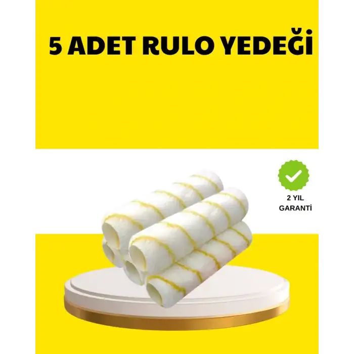 AsilTech 5’li İnce İşçilik Boya Rulo Seti Pürüzsüz ve Eşit Kaplama