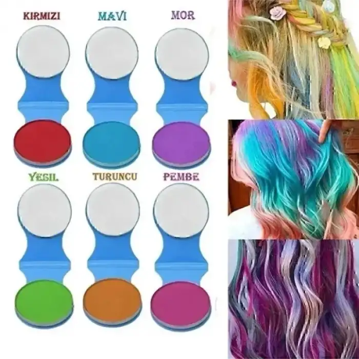 AsilTech 6lı Geçici Saç Tebeşiri Seti