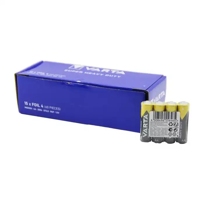 AsilTech 60 Adet Kalem Pil - 4lü Folyo Paketli - AA