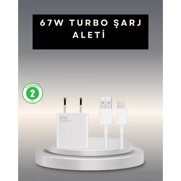 AsilTech 67 Watt Type C Şarj Adaptörü Poco X3 X4 X5 Pro Uyumlu