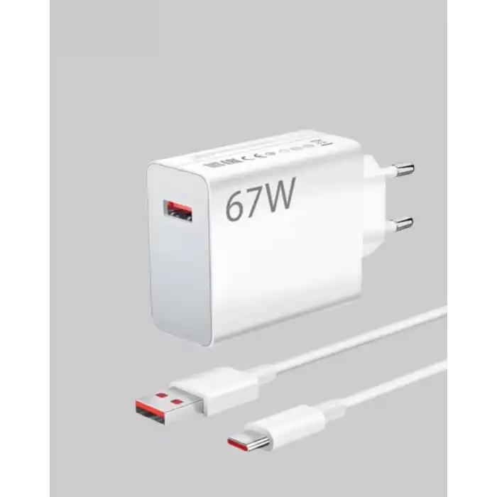 AsilTech 67 Watt Type C Şarj Adaptörü Poco X3 X4 X5 Pro Uyumlu