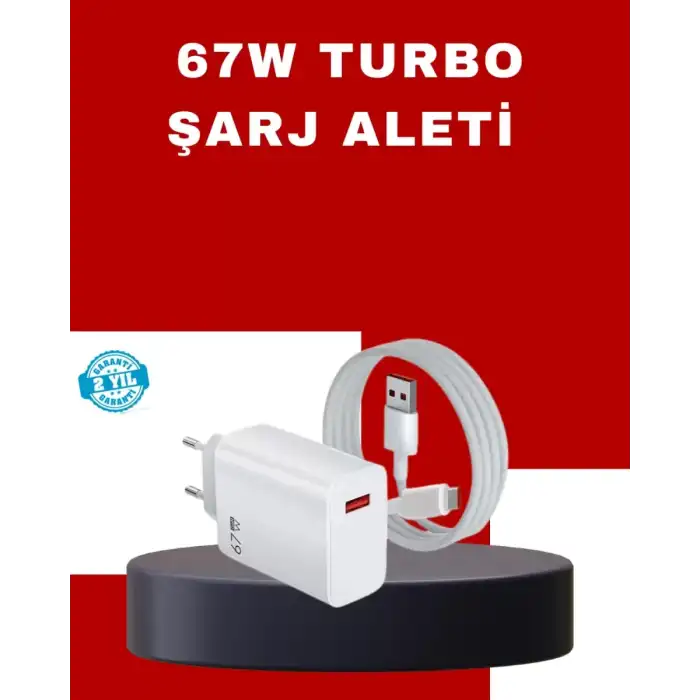 AsilTech 67 Watt Yüksek Güç Şarj Adaptörü Mi 10 Mi 11 Mi 12 Uyumlu