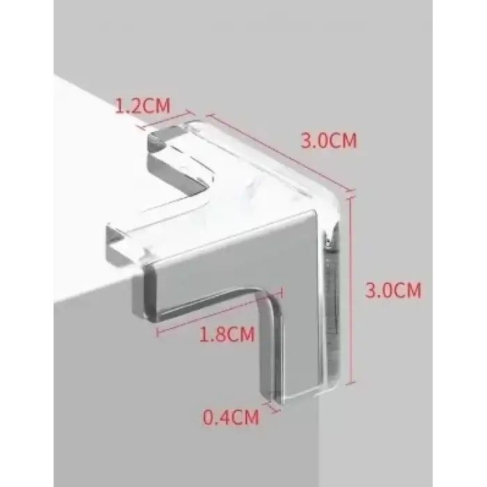 AsilTech 8li Set Silikon Şeffaf Masa Kenarı Koruma Aparatı