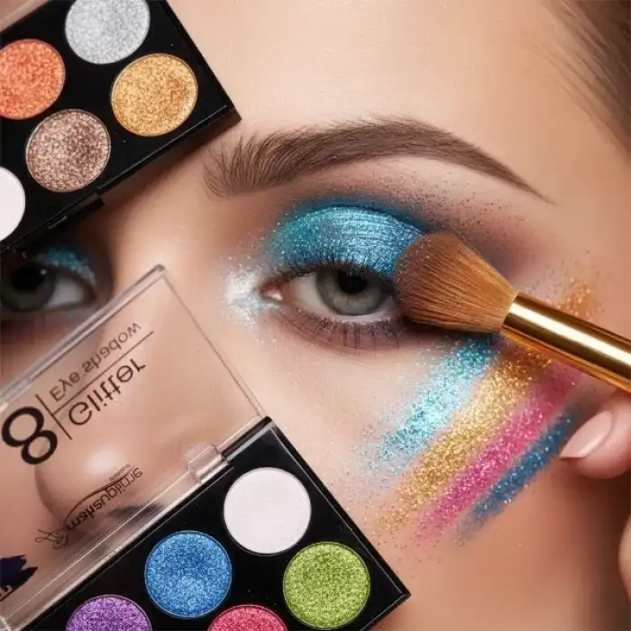 AsilTech 8 Renk Glitter Far Paleti - 2li Set