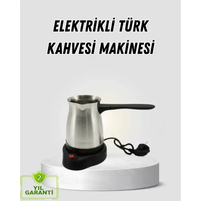 AsilTech 800W Paslanmaz Elektrikli Cezve Gizli Rezistans ve Ergonomik Kulp