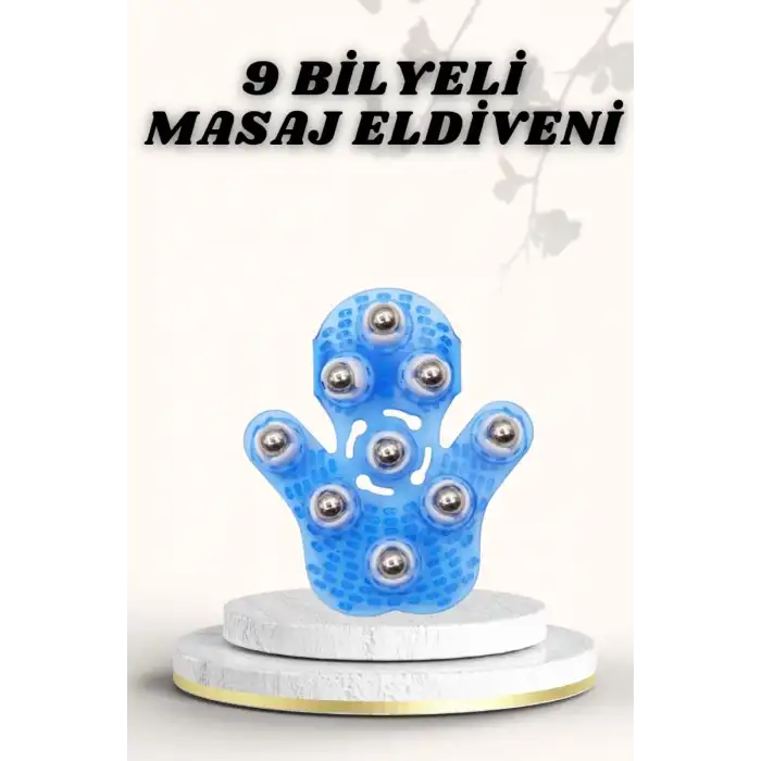 AsilTech 9 Bilyeli Masaj Eldiveni Giyilebilir Plastik Vücut Sıkılaştırıcı