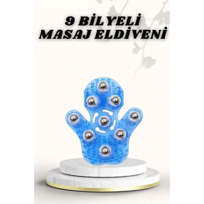 AsilTech 9 Bilyeli Masaj Eldiveni Giyilebilir Plastik Vücut Sıkılaştırıcı