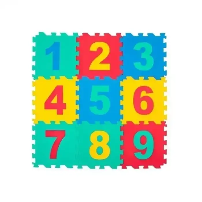 AsilTech 9 Parça Sayılar Puzzle Yer Matı