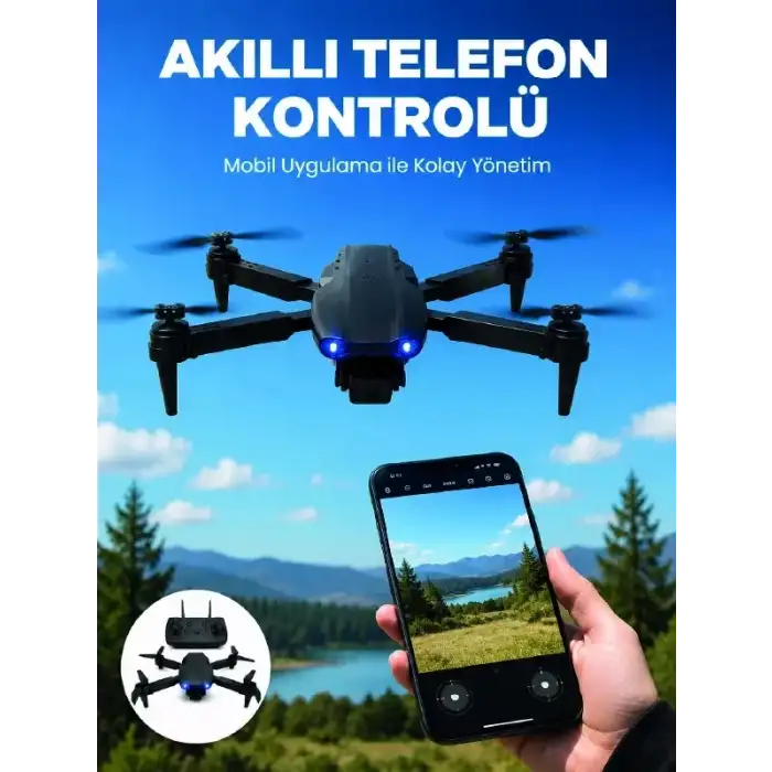 AsilTech 99 Pro Akıllı Kamera Drone Katlanabilir Gövde 4K HD Kamera ve APP Kontrolü