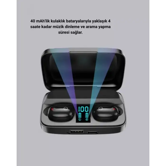 AsilTech A10s Kablosuz Kulaklık  Çipli Uzun Pil Ömürlü Dokunmatik