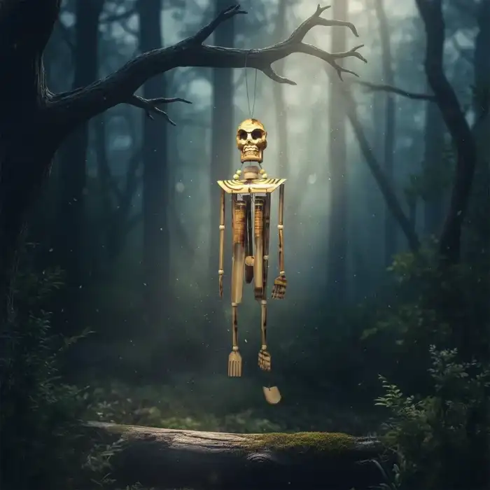 AsilTech Ahşap İskelet Figürü