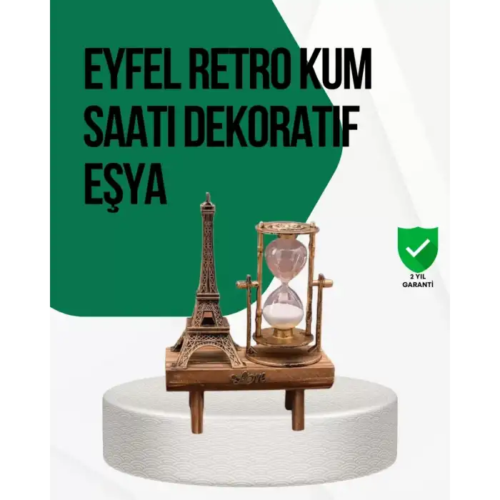 AsilTech Ahşap Kum Saati – Vintage Tasarımlı Masa Dekoru