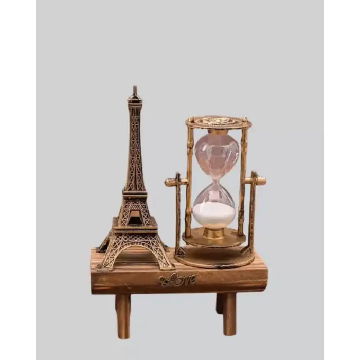 AsilTech Ahşap Kum Saati – Vintage Tasarımlı Masa Dekoru
