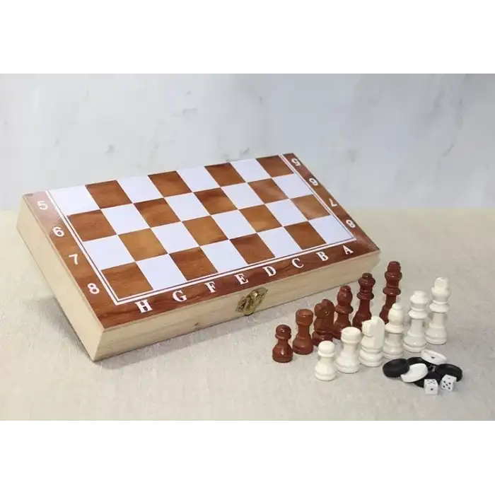AsilTech Ahşap Kutulu Satranç Model 2