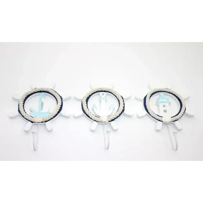 AsilTech Ahşap Marin Dümenli Askılık