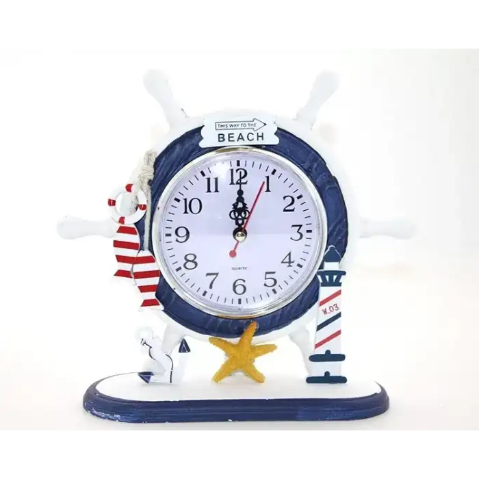 AsilTech Ahşap Marin Dümenli Saat Model 3