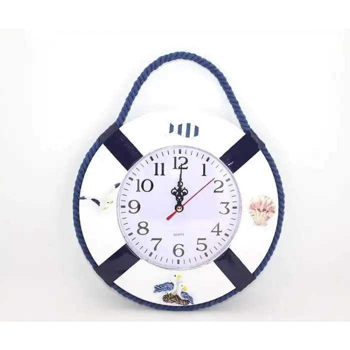 AsilTech Ahşap Marin Duvara Asmalı Saat