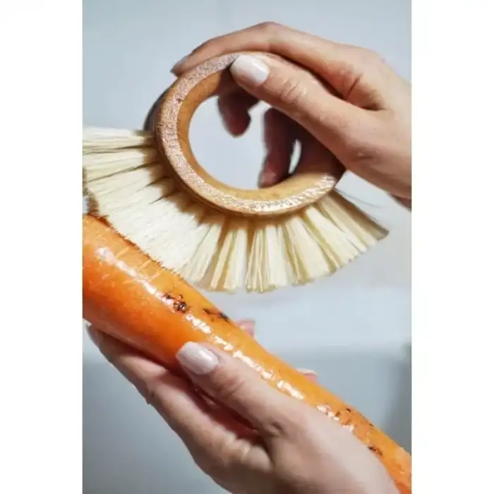 AsilTech Ahşap Sebze Meyve Yıkama Fırçası