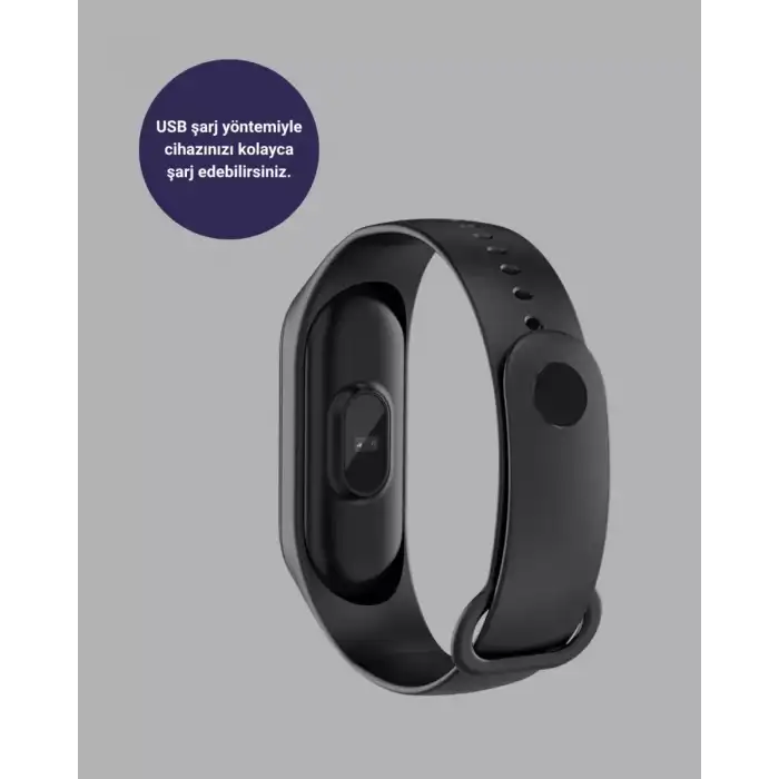AsilTech Akıllı Bileklik 0.96 İnç Ekran Kalp Atışlı Kan Basınçlı IP67 Suya Dayanıklı