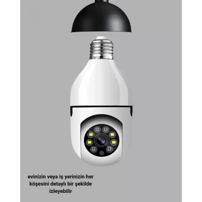 AsilTech Akıllı Duy Kamera Gece Görüşlü ve Hareket Algılama Sensörlü