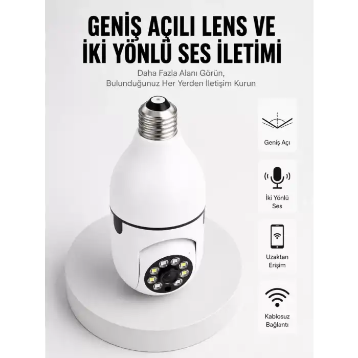 AsilTech Akıllı Güvenlik Kamerası Full HD Görüntü ve Gece Görüş Özellikli Yeni Nesil