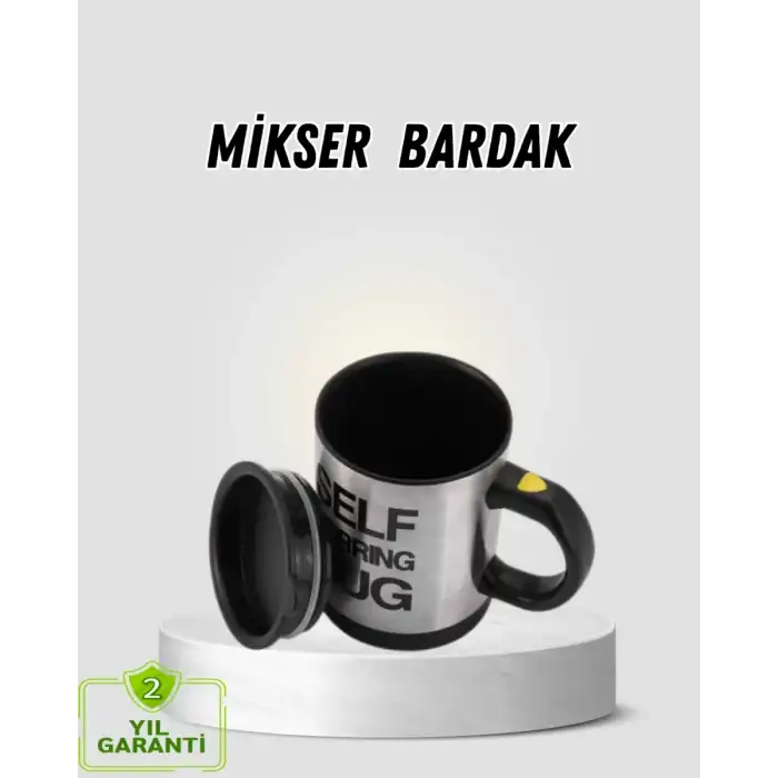 AsilTech Akıllı Kendi Kendini Karıştıran Termal Kupa – Paslanmaz Çelik