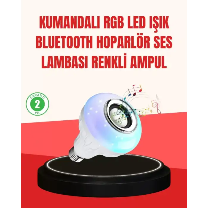 AsilTech Akıllı LED Ampul – E27 Uyumlu ve Müzik Çalarlı Tasarım