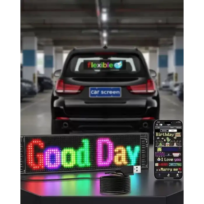 AsilTech Akıllı LED Ekran Paneli Uygulama Kontrollü Yazı ve Animasyon Gösterimi