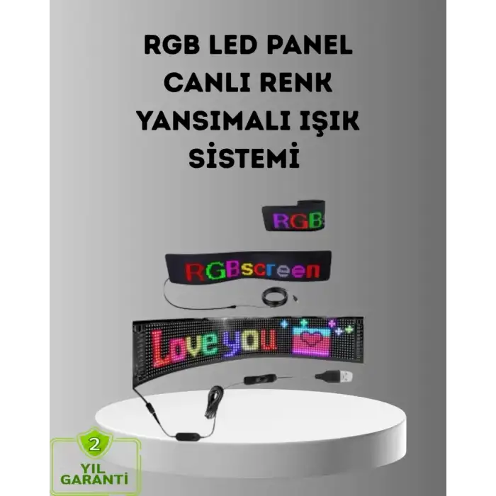 AsilTech Akıllı LED Matrix Panel – USB Bağlantılı, Kaydırmalı Yazı ve Animasyon Desteği
