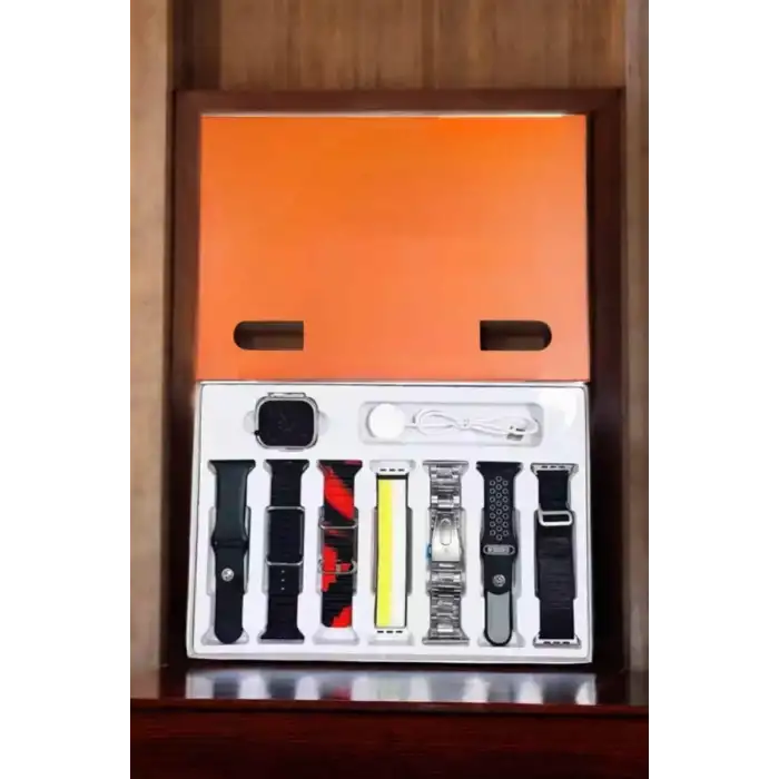 AsilTech Akıllı Saat 7 Kordonlu Bildirim Görebilen Metal Kordon GPS Özelliği