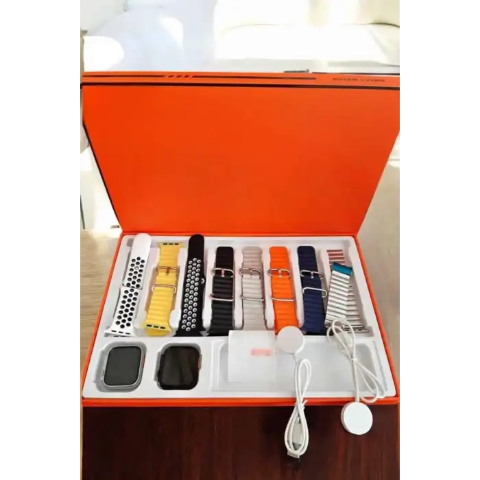 AsilTech Akıllı Saat 7 Kordonlu Metal,Plastik Ve Hasır Kordon Seçeneği