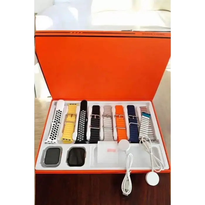 AsilTech Akıllı Saat 7 Kordonlu Metal,Plastik Ve Hasır Kordon Seçeneği