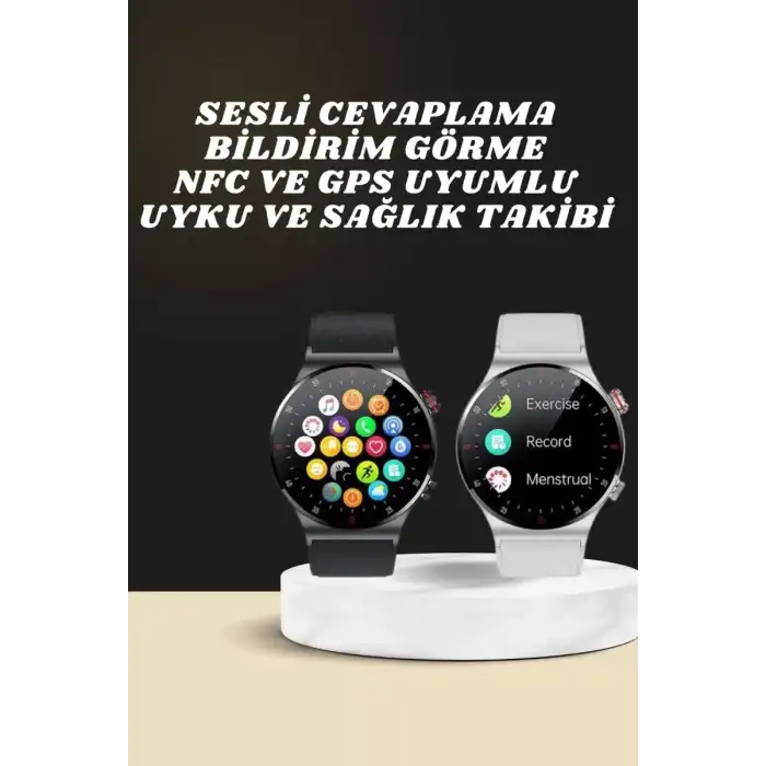 AsilTech Akıllı Saat Amoled Ekran Bluetooth Bağlantılı Sesli Görüşme Nabız Ölçer