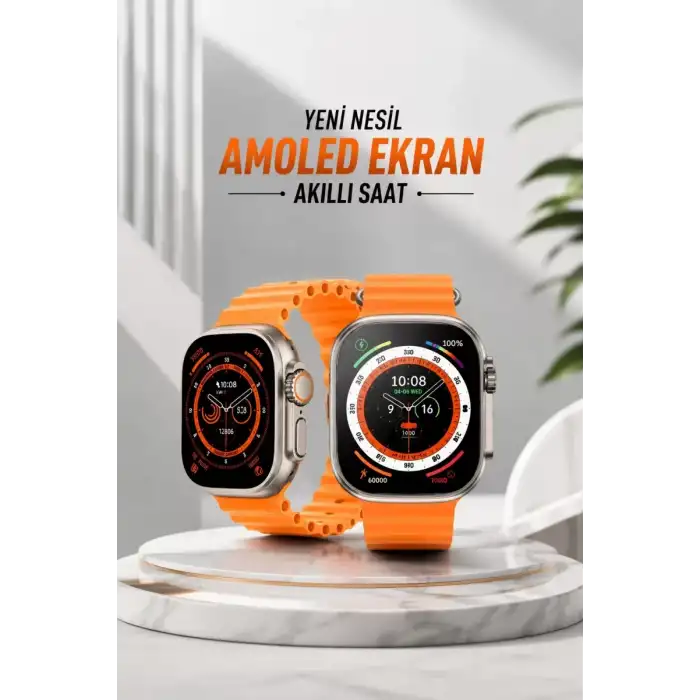 AsilTech Akıllı Saat Android ve İOS Uyumlu 49 MM NFC Özelliği GPS Takibi