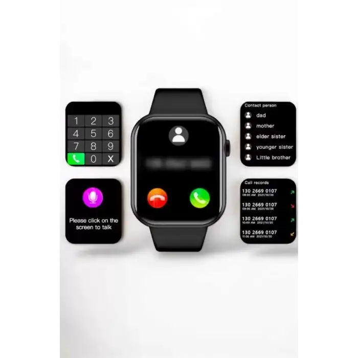 AsilTech Akıllı Saat Arama Cevaplayan Dokunmatik Ekran Bleutooth Bağlantılı