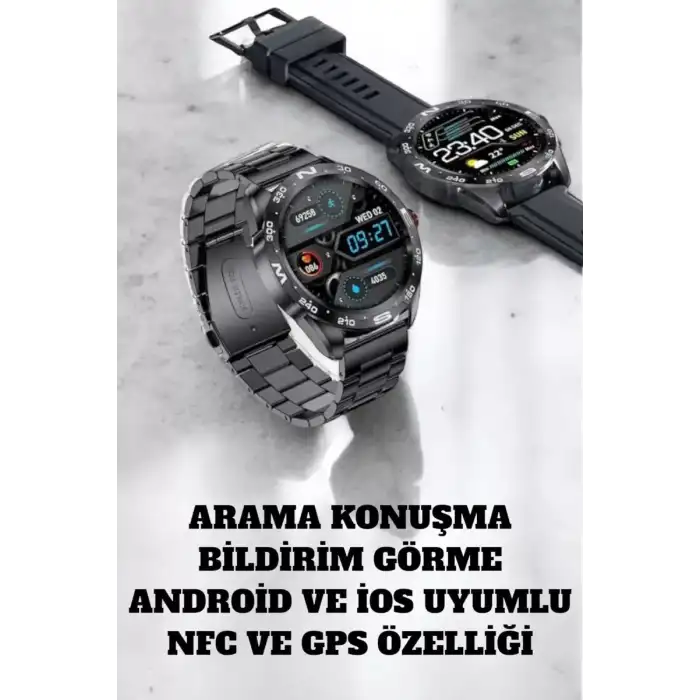 AsilTech Akıllı Saat Arama Cevaplayan Titreşim Özelliğiyle Bildirim Görebilen