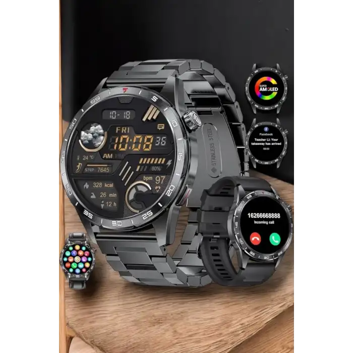 AsilTech Akıllı Saat Arama Cevaplayan Titreşim Özelliğiyle Bildirim Görebilen